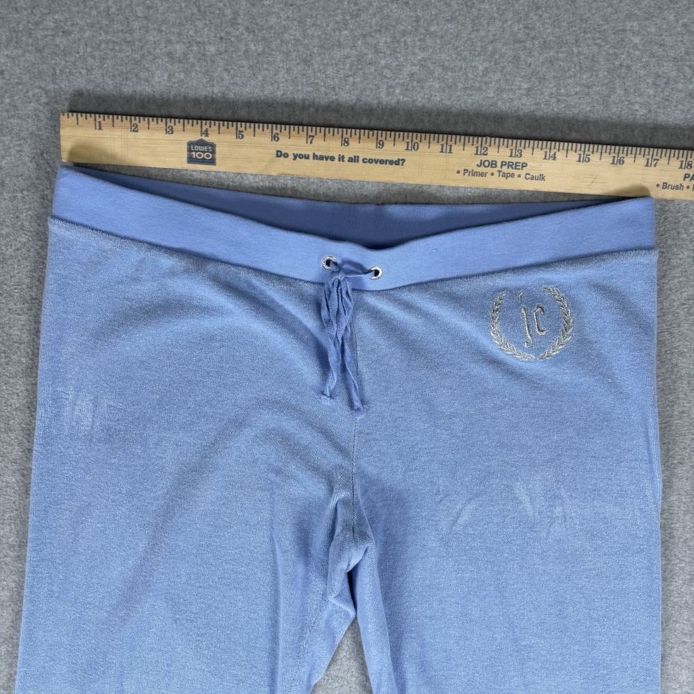 Y2K Juicy Couture Joggers Womens Large Blue Terry Cloth Embroidered Logo - Picture 11 of 16